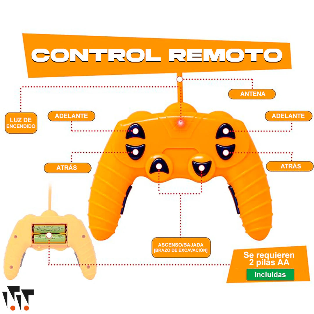 MÁQUINA EXCAVADORA ORUGA A CONTROL REMOTO