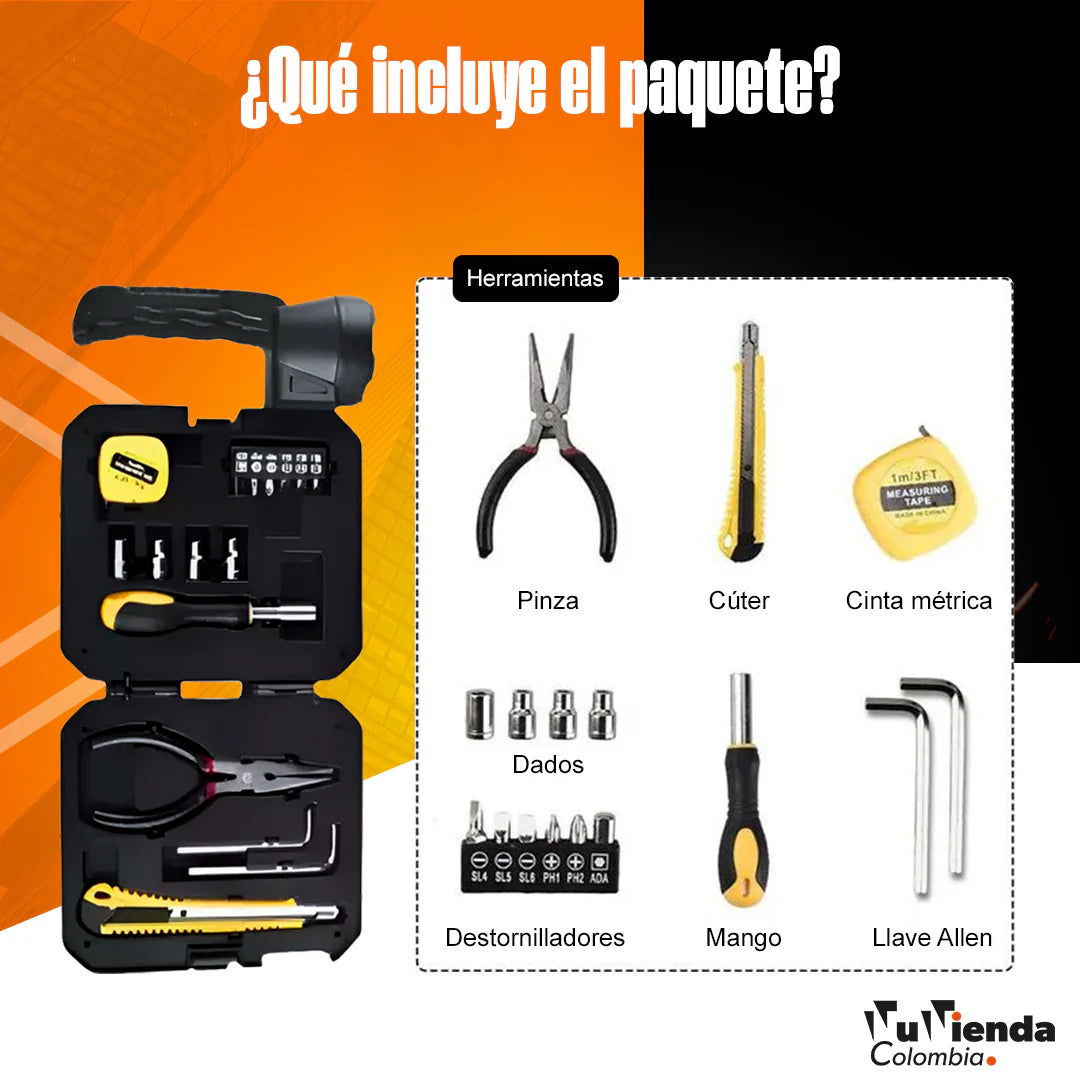 Linterna con kit de herramientas