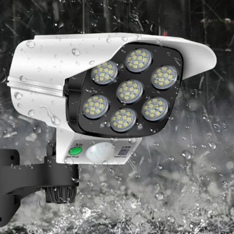 LAMPARA SOLAR CON SENSOR - CAMARA DISUASORIA