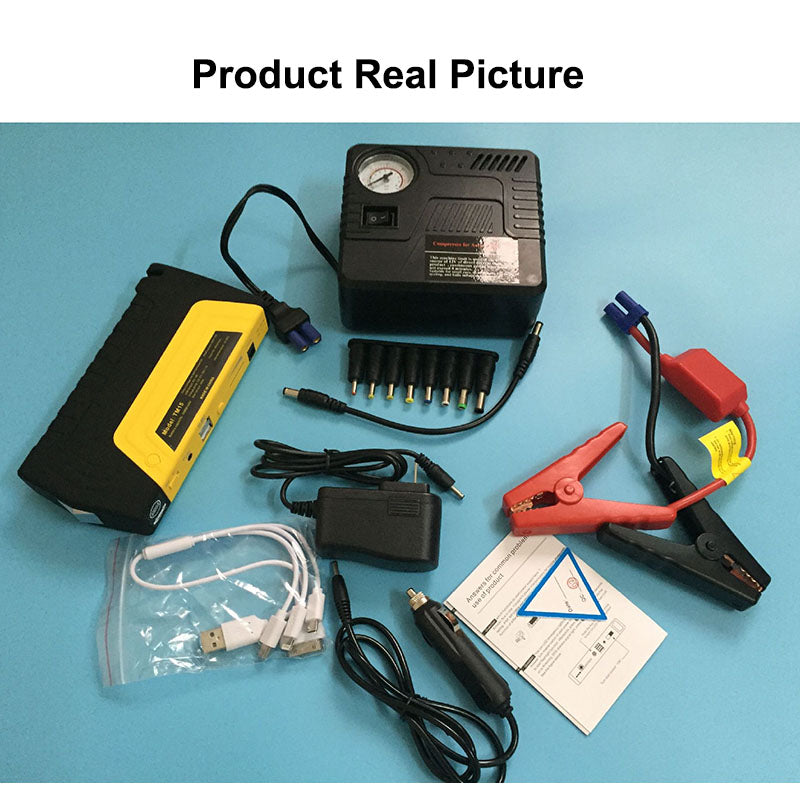 Iniciador/Arranque De Batería y Compresor de Aire Para Carros y Motos