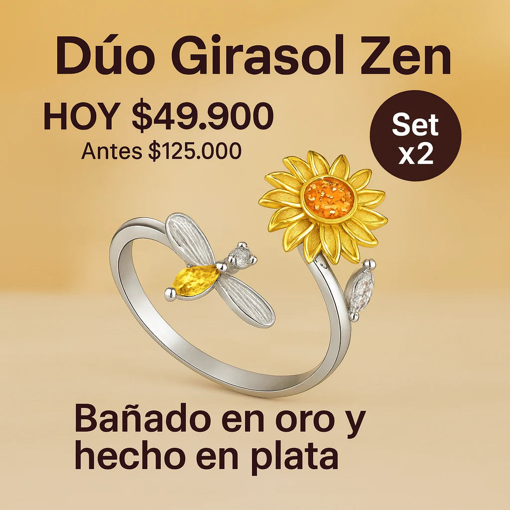 Paga 1 Lleva 2 Anillos con Baño en Oro