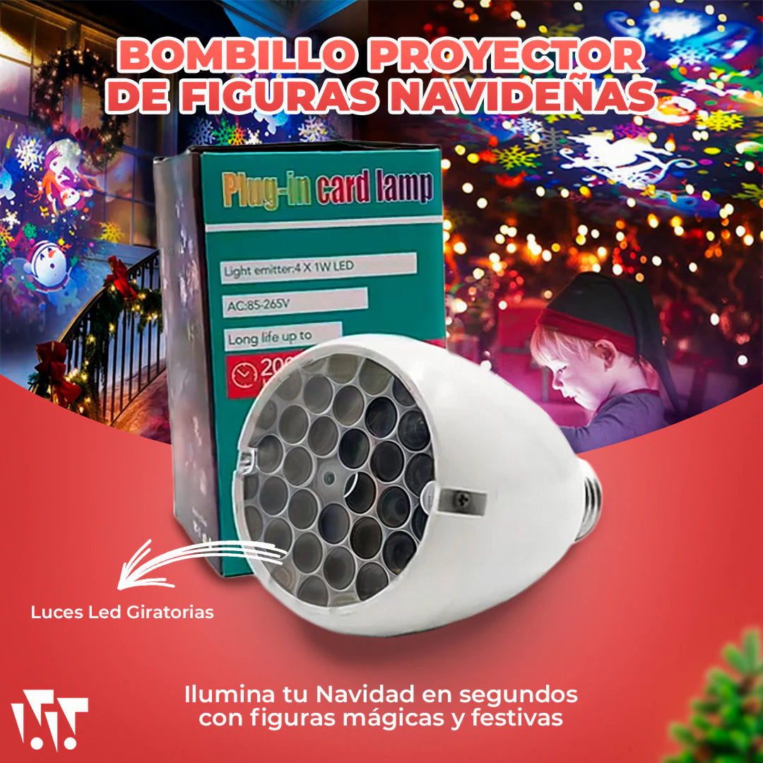 Proyector Navideño Con Figuras en Colores