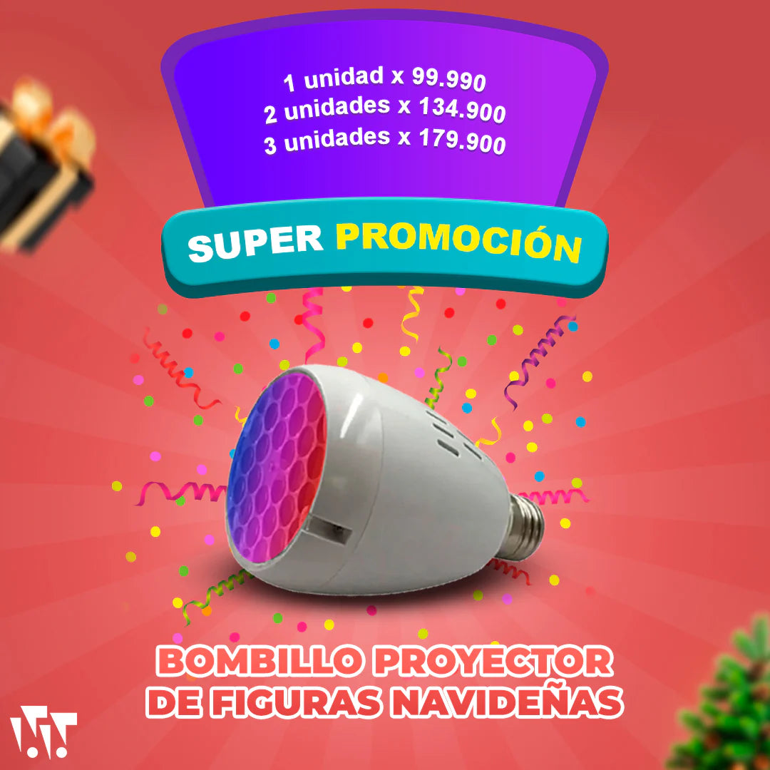 Proyector Navideño Con Figuras en Colores