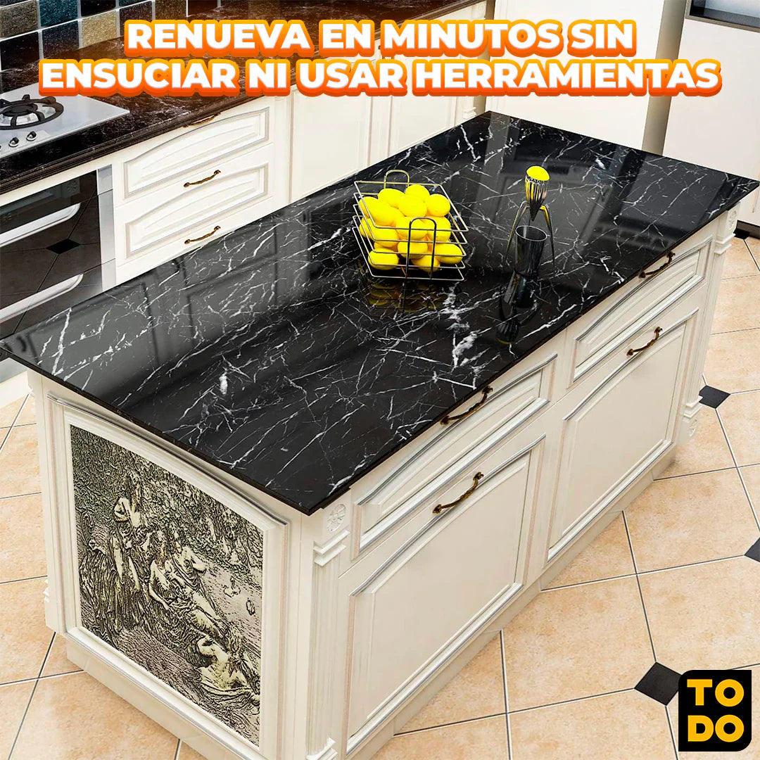 Papel Adhesivo Tipo Marmol (Para mesones, comedores y paredes)