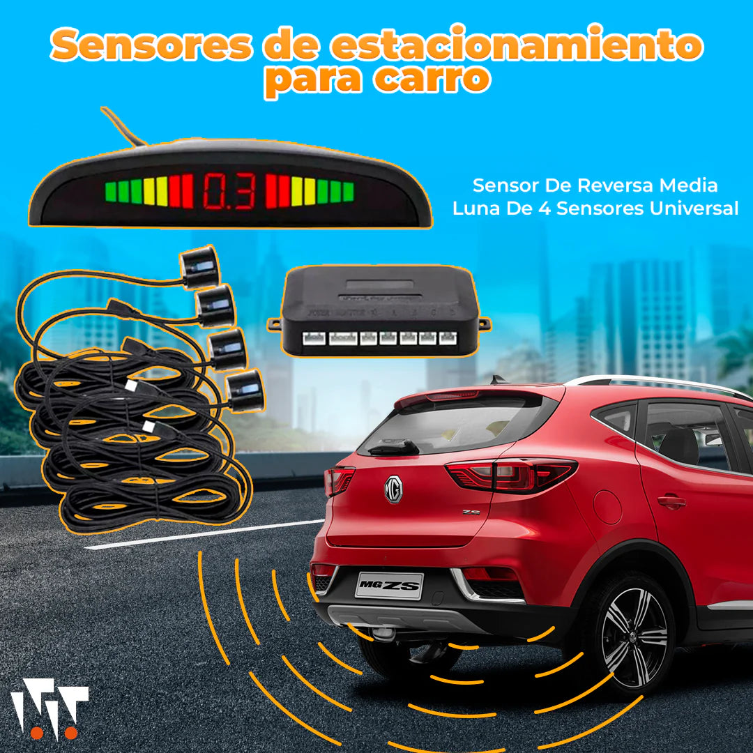 Sensor De Reversa Media Luna De 4 Sensores Universal