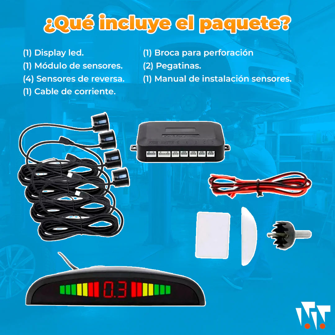 Sensor De Reversa Media Luna De 4 Sensores Universal
