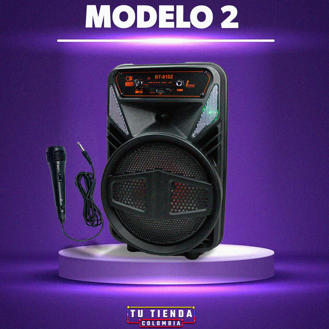 Potente Cabina 8" Recargable (GRATIS 1 MICROFONO)