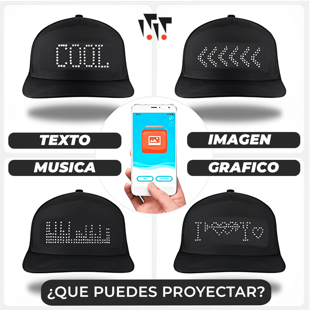 Gorra Con Pantalla LED Personalizable