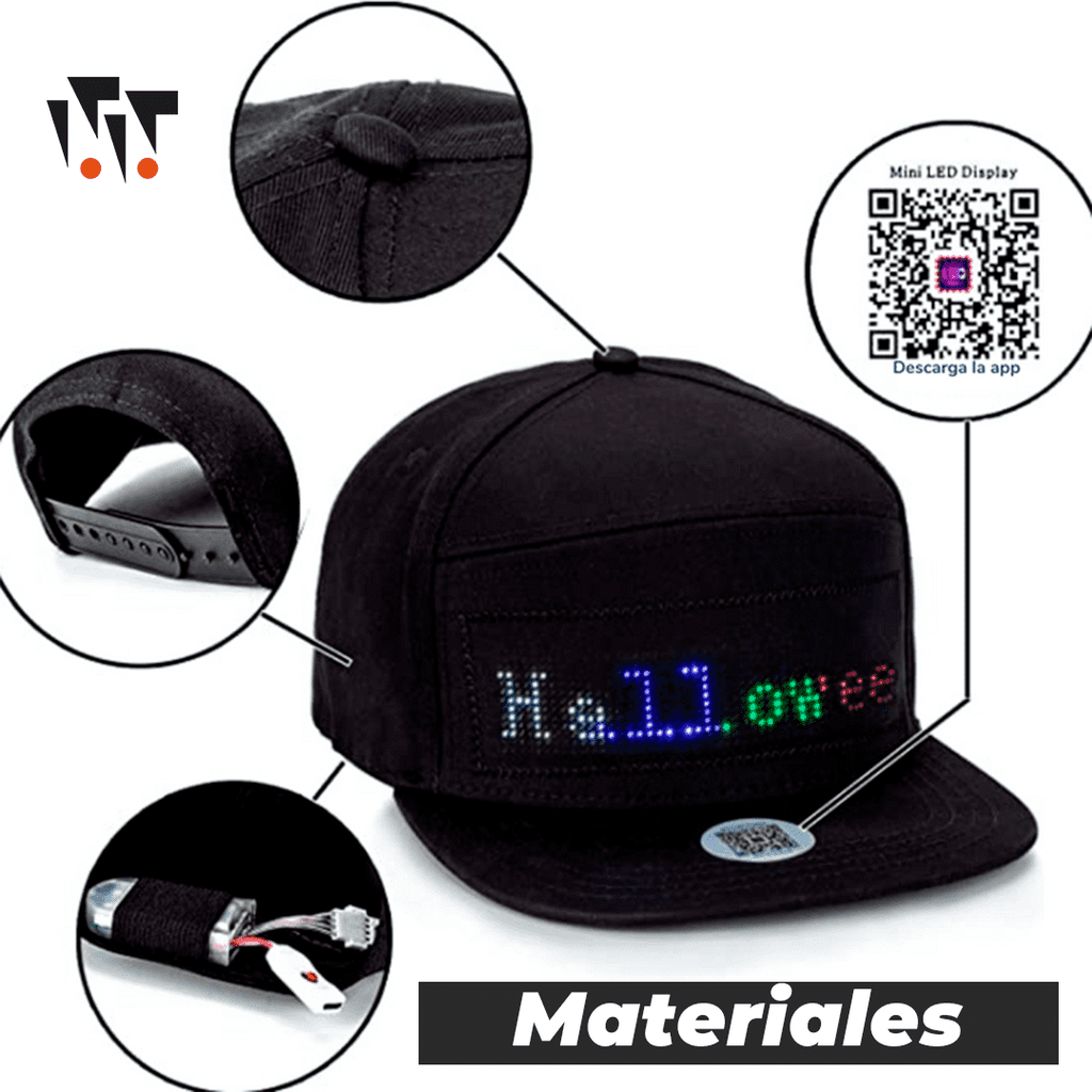 Gorra Con Pantalla LED Personalizable