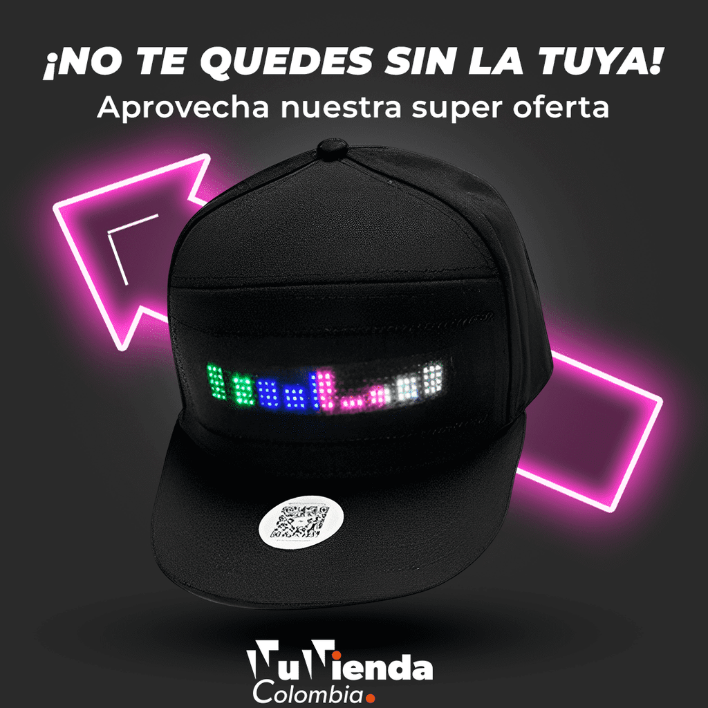 Gorra Con Pantalla LED Personalizable