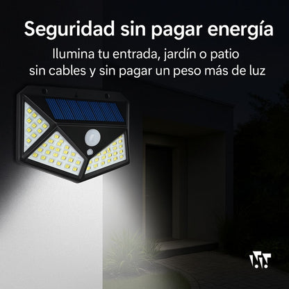 Más luz, más seguridad, cero consumo - LAMPARA SOLAR PACK 4
