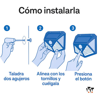 Más luz, más seguridad, cero consumo - LAMPARA SOLAR PACK 4