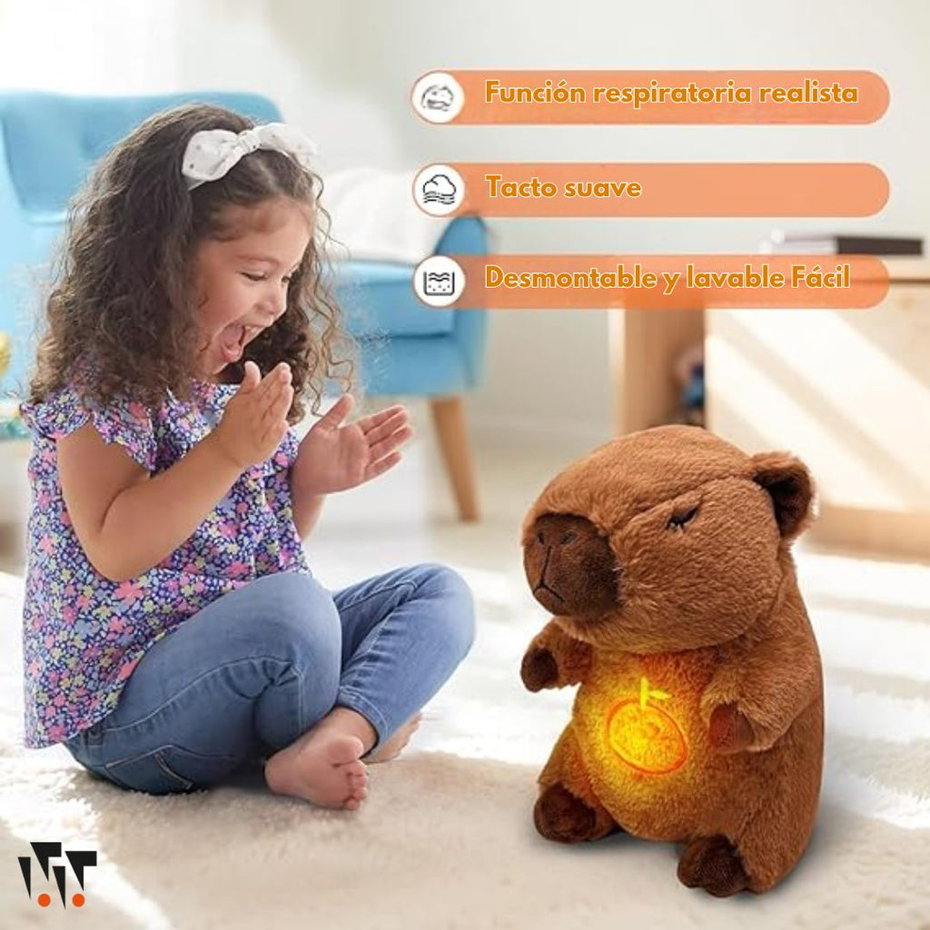 Capibara Interactivo DulceCapy – Respira, Ilumina y Relaja a tu Bebé