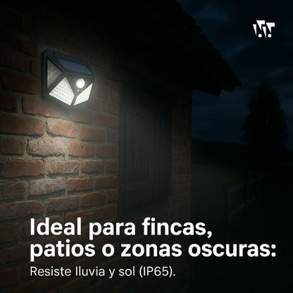 Más luz, más seguridad, cero consumo - LAMPARA SOLAR PACK 4