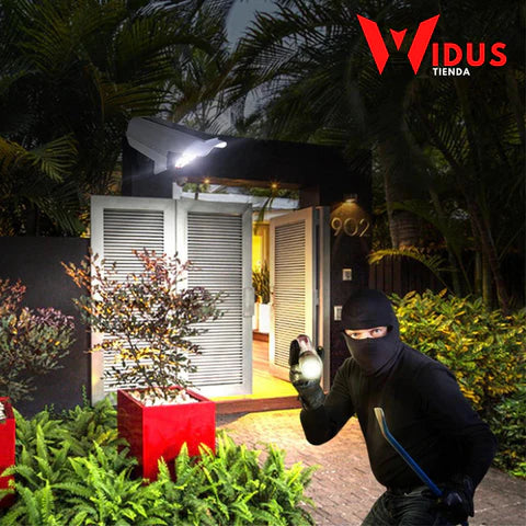LAMPARA SOLAR CON SENSOR - CAMARA DISUASORIA
