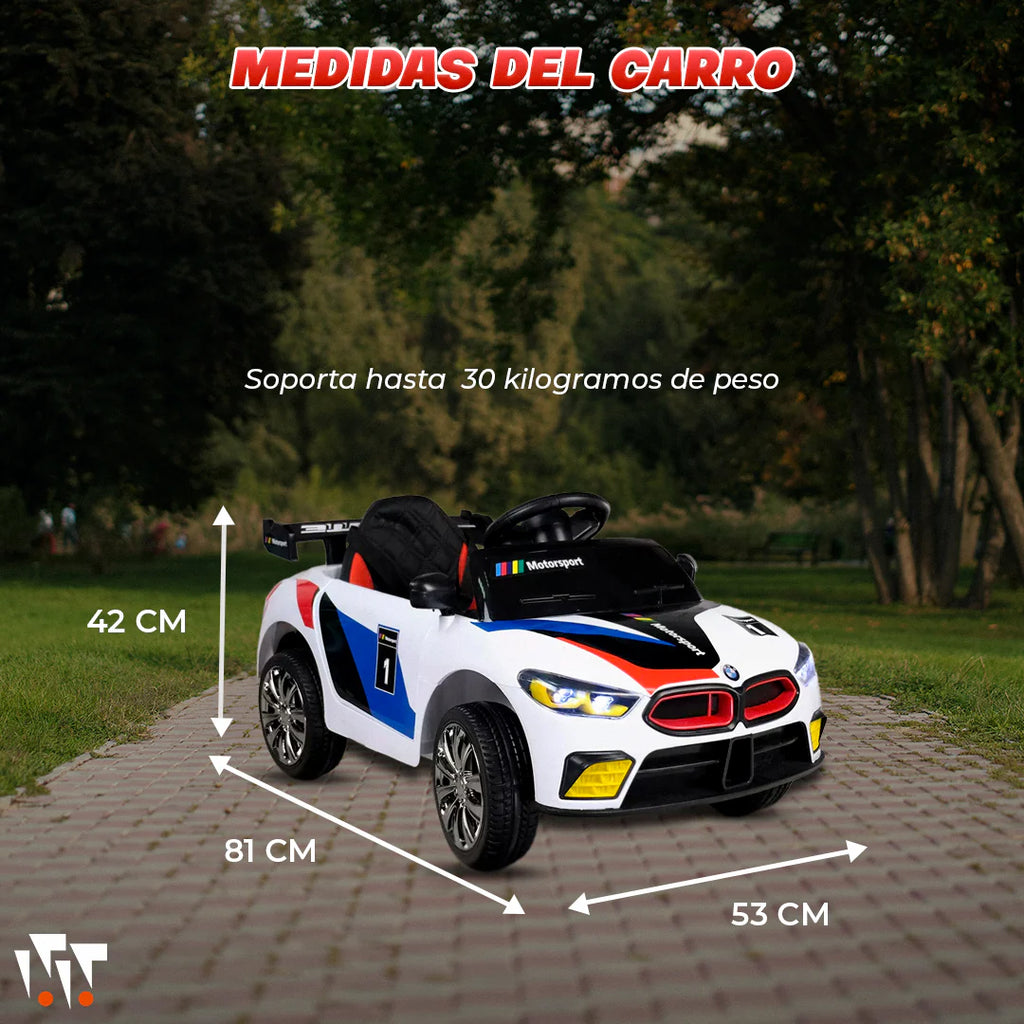 Carro eléctrico BMW con Control remoto para niños de 1 a 4 años