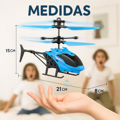 Helicóptero con sensor