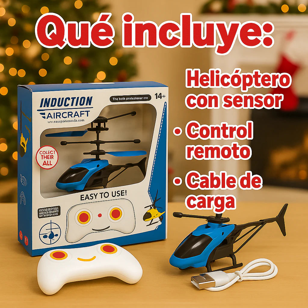 Helicóptero con sensor