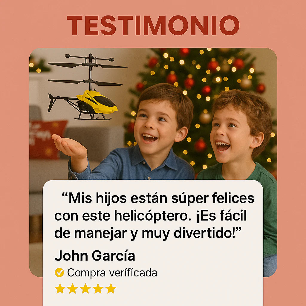 Helicóptero con sensor