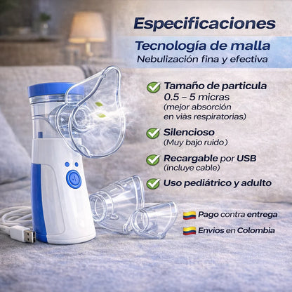 Nebulizador Portatil Pediatrico Y Adulto