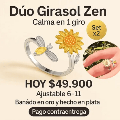 Paga 1 Lleva 2 Anillos con Baño en Oro