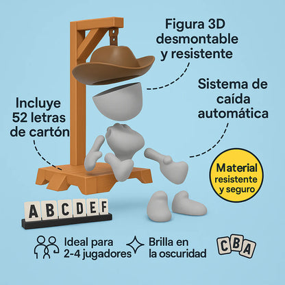 Juego Clasico Ahorcado 3d Fosforescente