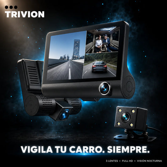Camara Carro 3 Lentes Full HD TRIVION