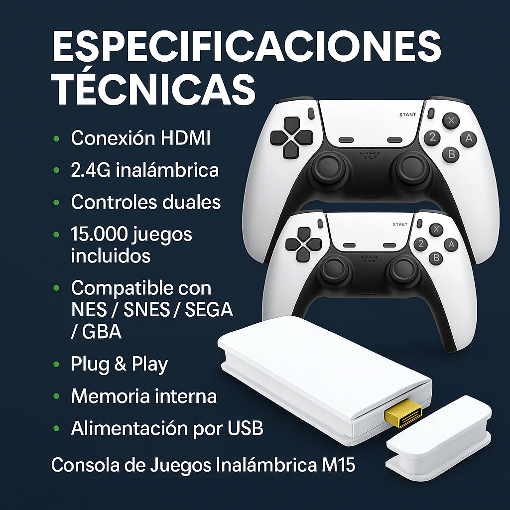 Consola Inalambrica con +15.000 Juegos