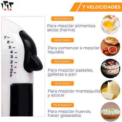 Batidora de mano 7 velocidades