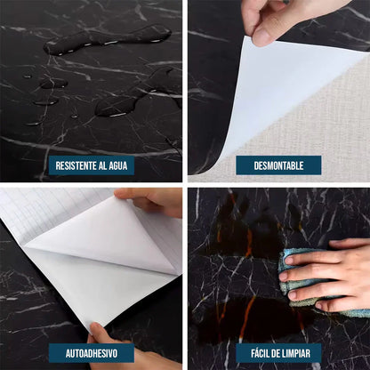 Papel Adhesivo Tipo Marmol (Para mesones, comedores y paredes)