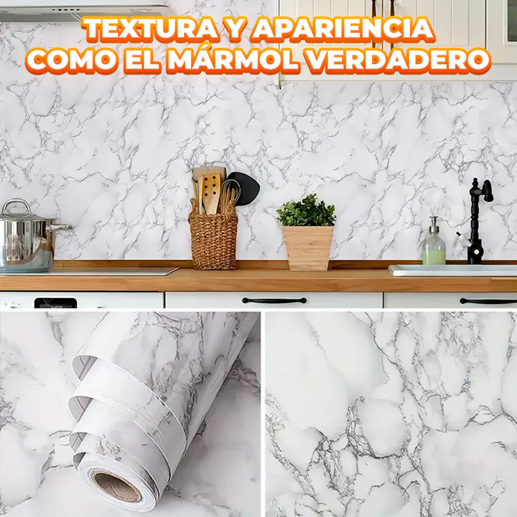 Papel Adhesivo Tipo Marmol (Para mesones, comedores y paredes)