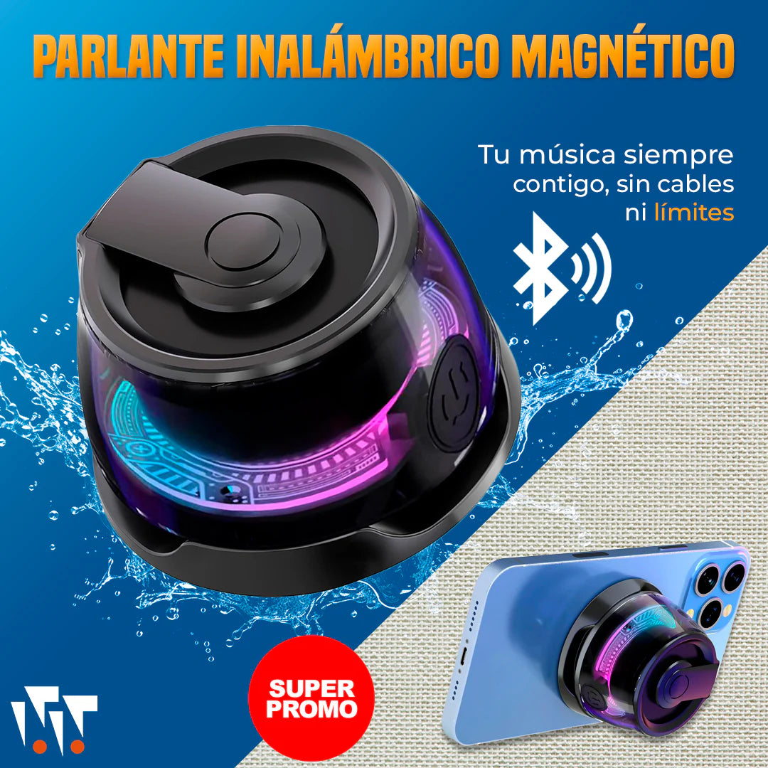 Parlante Inalámbrico Magnético (Potencia Garantizada)