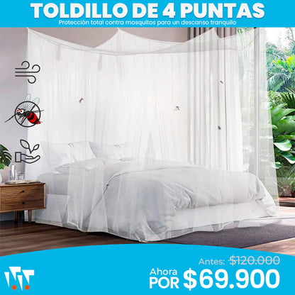 Toldillo 4 Puntas Para Cama Doble