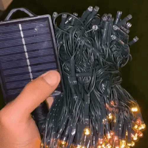 Luces Navideñas (15 METROS) + SE CARGAN CON ENERGIA SOLAR – Tu Tienda Colombia
