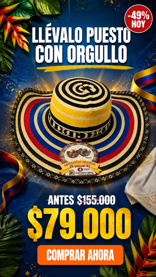 Sombrero Vueltiao 100% Artesanal Colombia