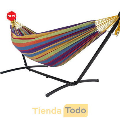 ¡Remate de Bodega! Hamaca con Soporte (incluye Bolso) - Capacidad de 320 libras