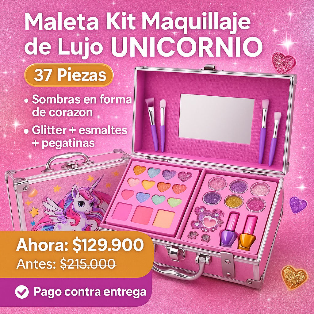 Maleta de Lujo de Maquillaje para Niñas
