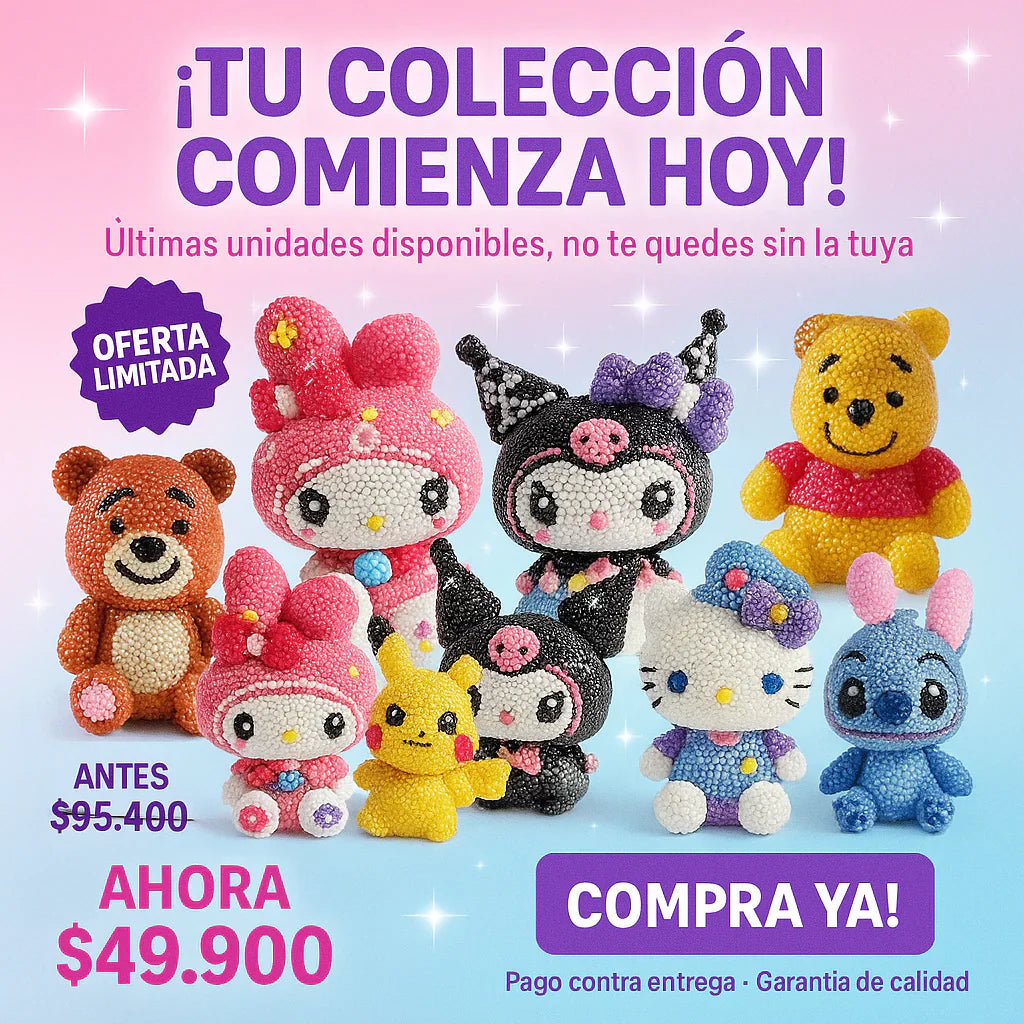 Alcancía Kawaii con Diamantes 3D