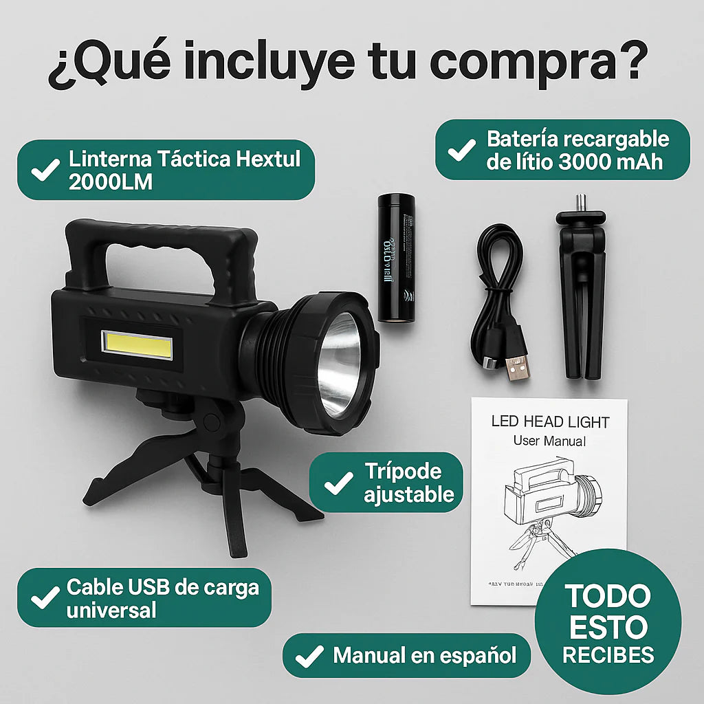 Linterna de Alta Potencia con Tripode