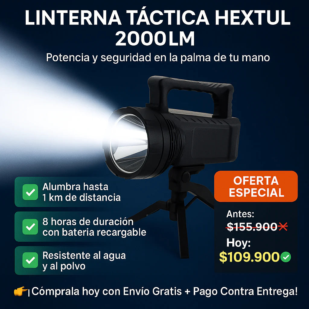 Linterna de Alta Potencia con Tripode