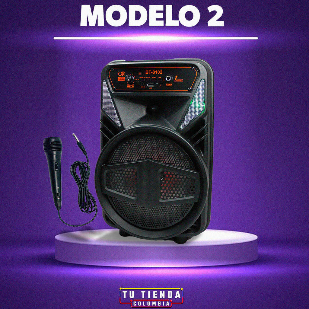 Potente Cabina 8" Recargable (GRATIS 1 MICROFONO)