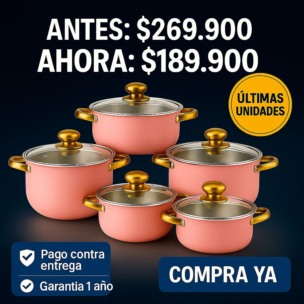 Ollas Grandes x 10 Piezas en Acero Inoxidale