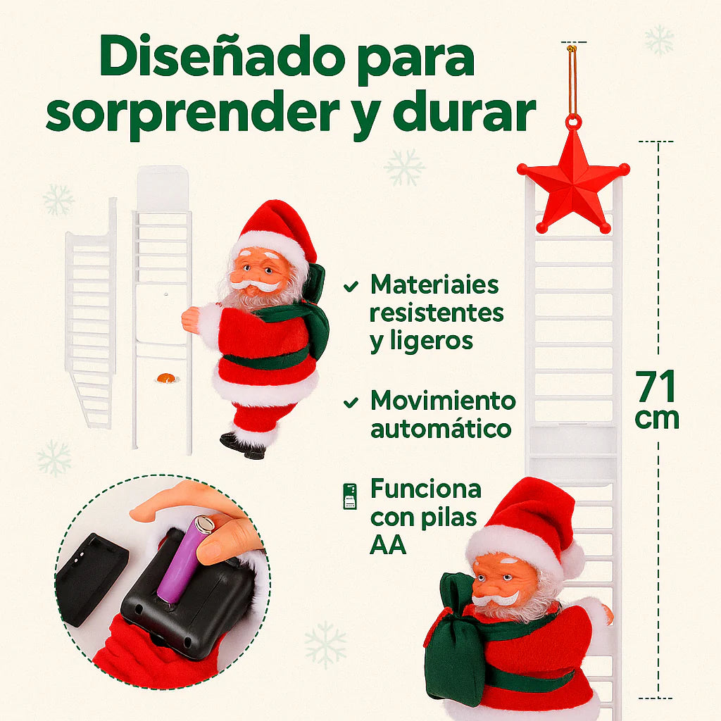 Papa Noel Escalera Sube Y Baja