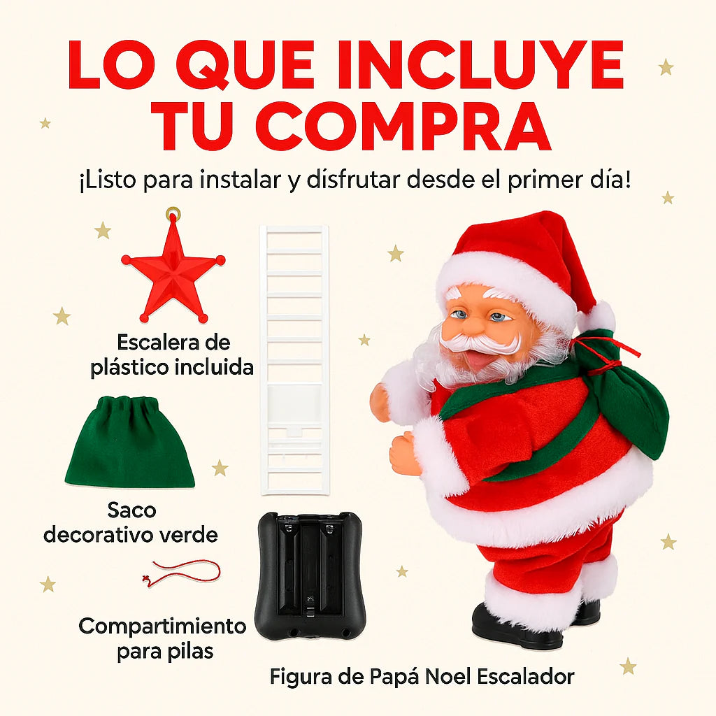 Papa Noel Escalera Sube Y Baja