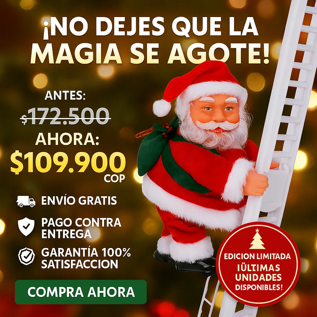 Papa Noel Escalera Sube Y Baja