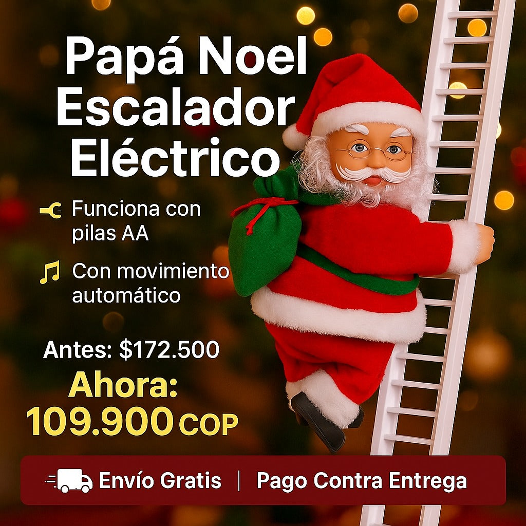 Papa Noel Escalera Sube Y Baja