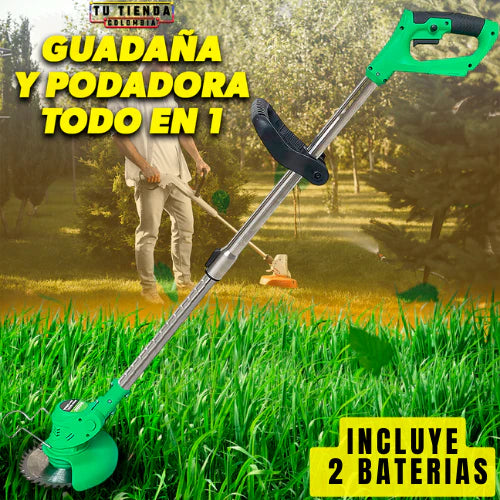 Cortadora Podadora de Césped [2 Baterias]