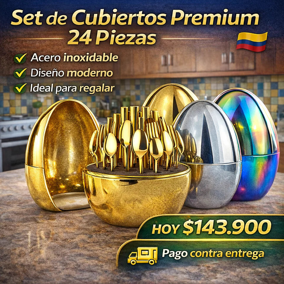 Juego De Cubiertos 24pcs Acero Inoxidable