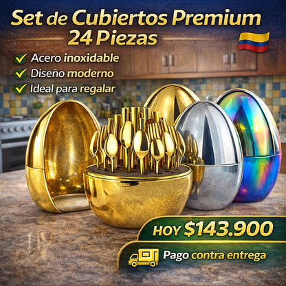 Juego De Cubiertos 24pcs Acero Inoxidable