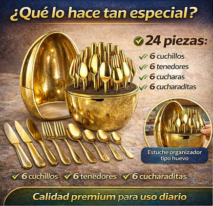 Juego De Cubiertos 24pcs Acero Inoxidable